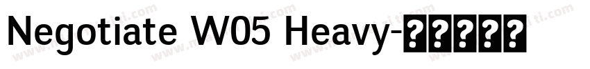 Negotiate W05 Heavy字体转换